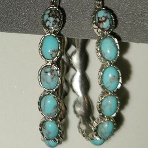 Lucky Brand 925 Sterling Silver Turquoise Earrings